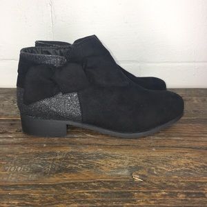 Nine West Fashion Ankle Boot Glitter Heel w/ bow